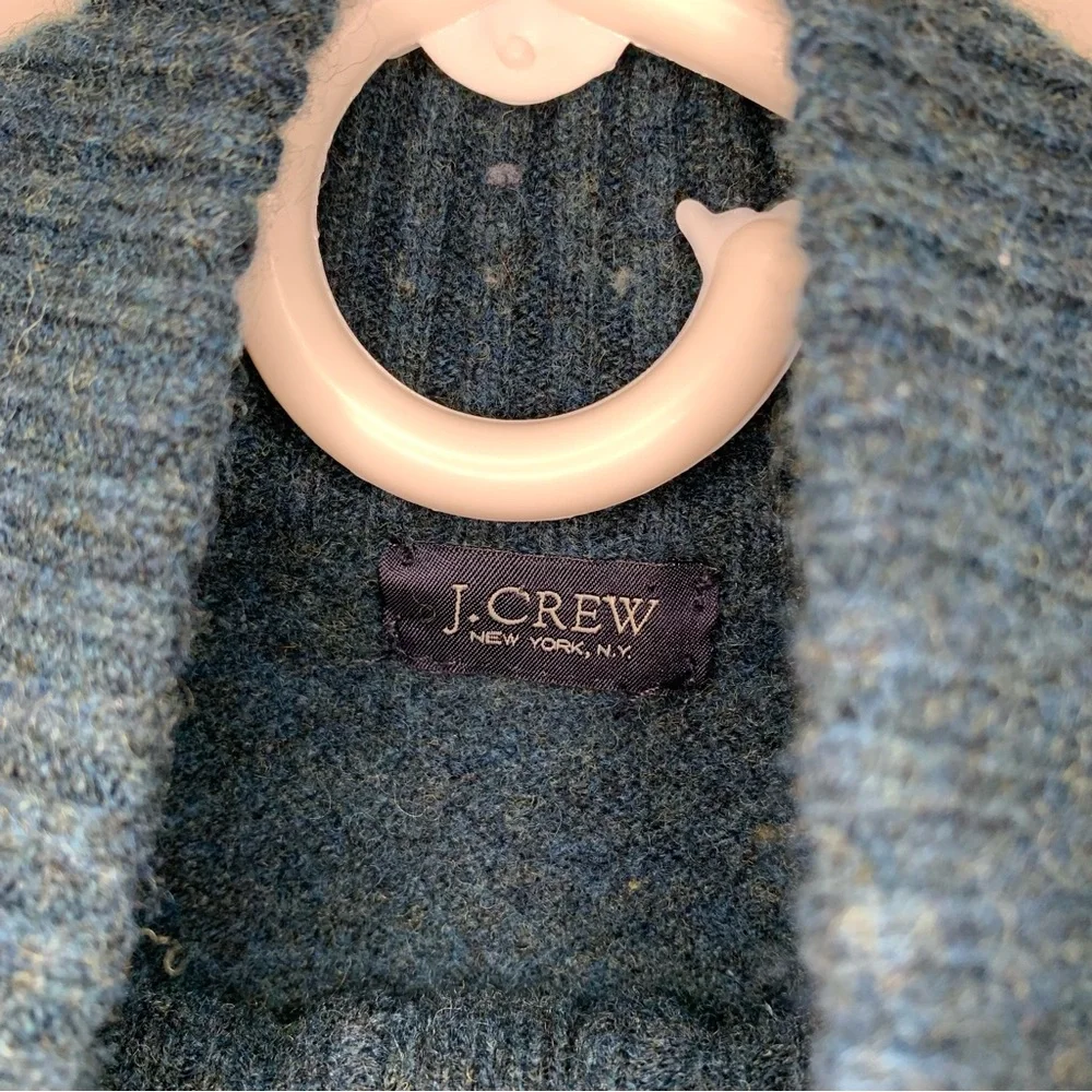 J.Crew Green Lamb’s Wool Half Zip Up Sweater Size Medium